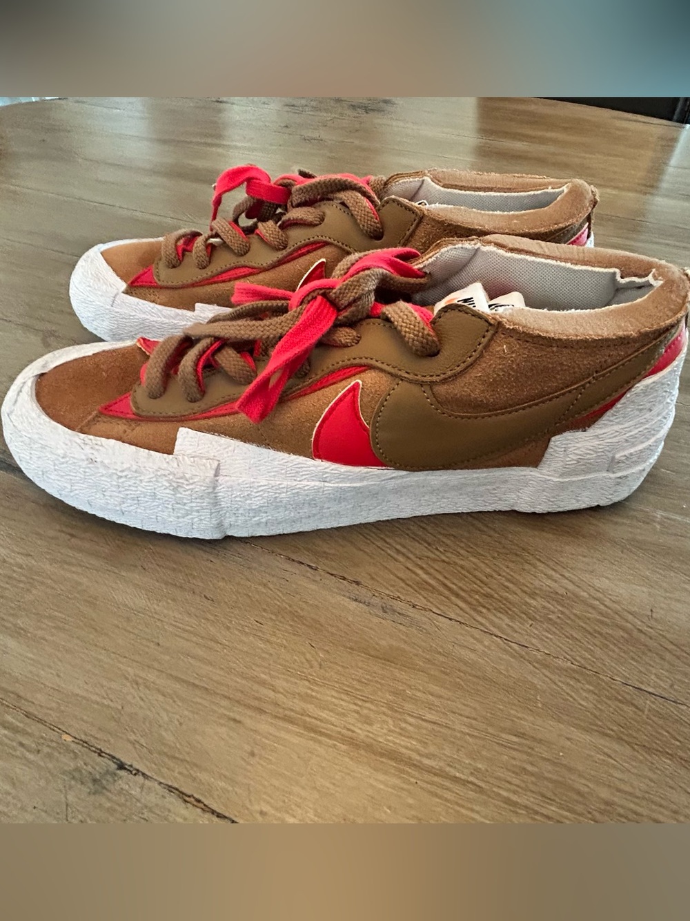 Nike Sacai x Blazer Low British Tan, Size 11, DD1877 200